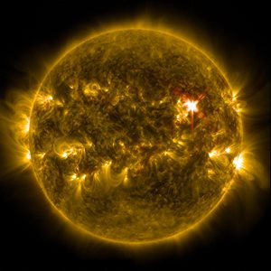 Solar flares greatly affect power here on Earth.