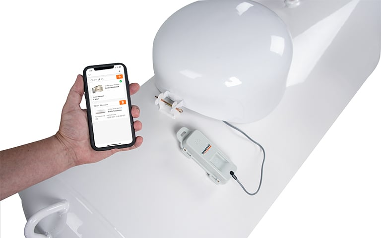 Digital propane tank integrated with Fleet and Mobile Link