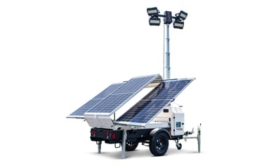 Mobile Light Tower | 1.2kW | Solar | 21.3 ft | 100W LED