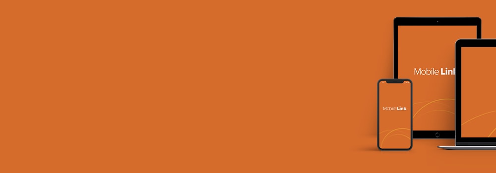 Banner image of a electronic devices with Mobile Link logo