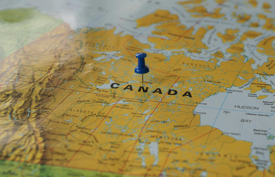 Image of a map of Canada
