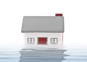 house graphic with water around it