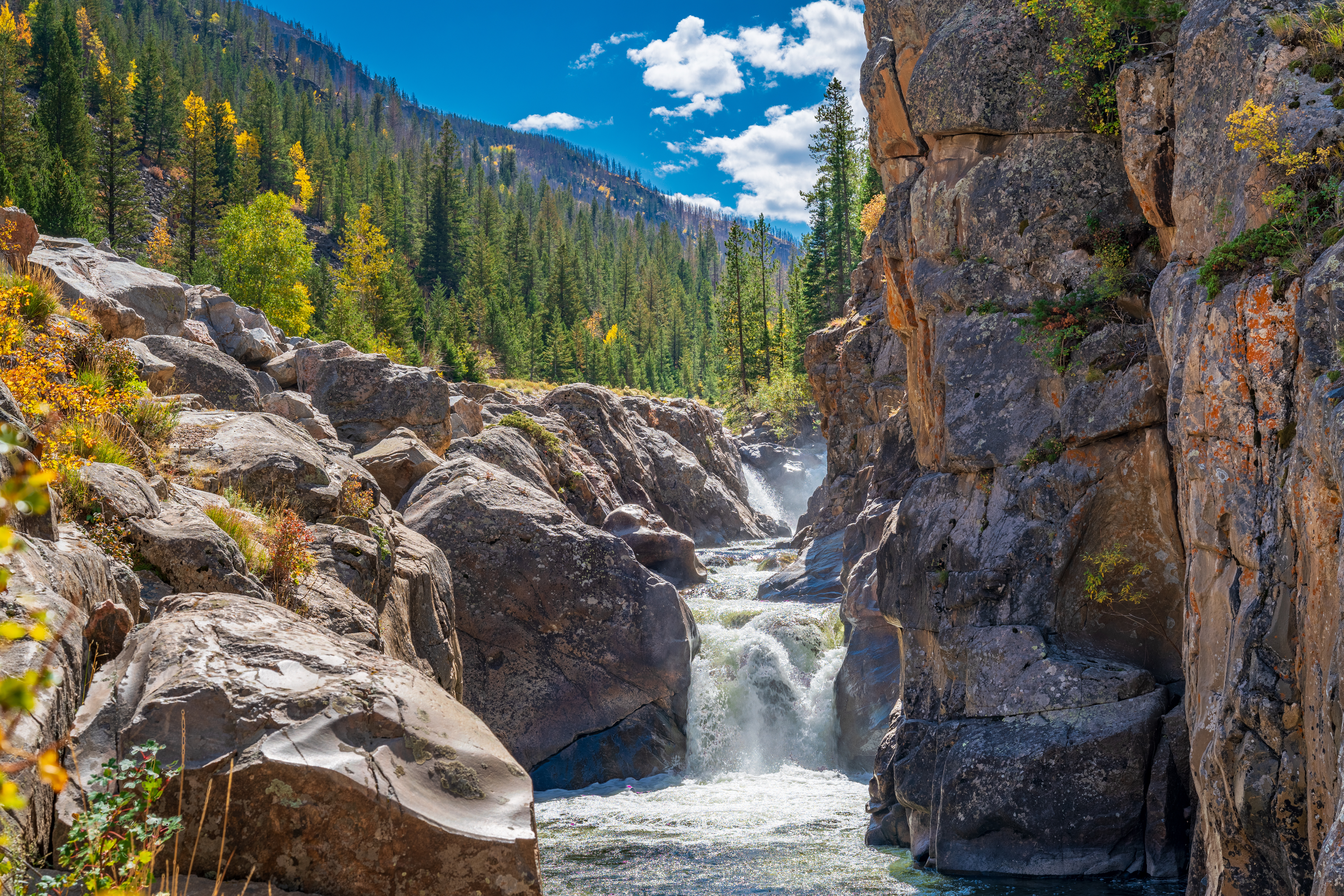 Image of Poudre Falls river near Fort Collins Colorado