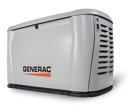 22 kW Generac standby generator installation on a rural Readington NJ property with 500 gallon propane tank