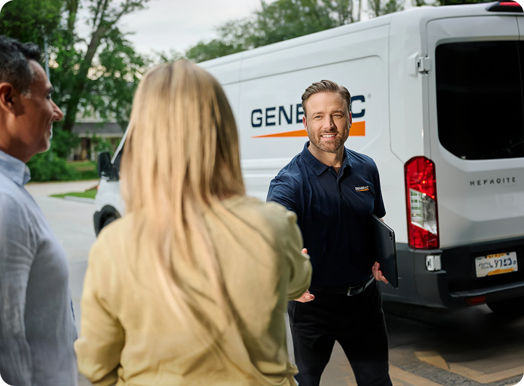 Generac dealer meeting with homeowners