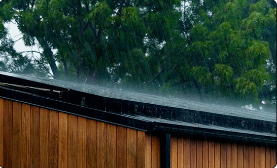 durable solar panels bearing a rainstorm